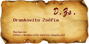 Draskovits Zsófia névjegykártya